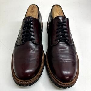 VERY GOOD pskaufman No.1050 RUNWAY Derby Oxblood Burgundy leather handmade 8.5